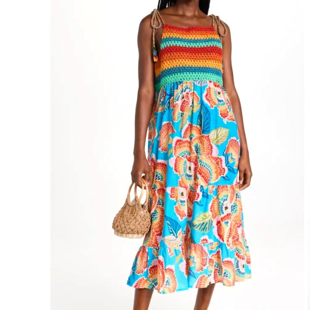 FARM Rio Dewdrop Spectrum Cover Up Dress